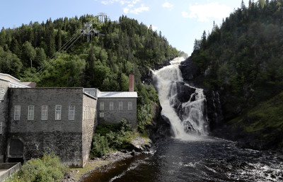 The mill by Chute Ouiatchouan at Val Jalbert